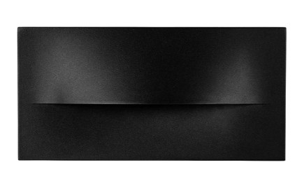 Lisca Aluminium Black Rectangular LED Step or Wall Light IP65